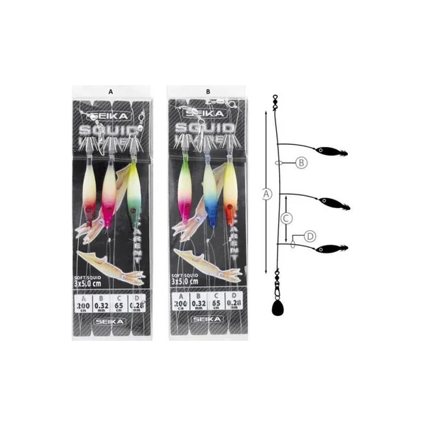 Aparejo Seika Soft Leader Squid Transparent