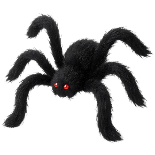 Araña de 1,50 m negra de ojos rojos