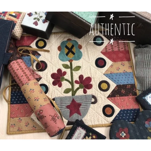 Authentic Kit Porta Bloques (patron + telas)
