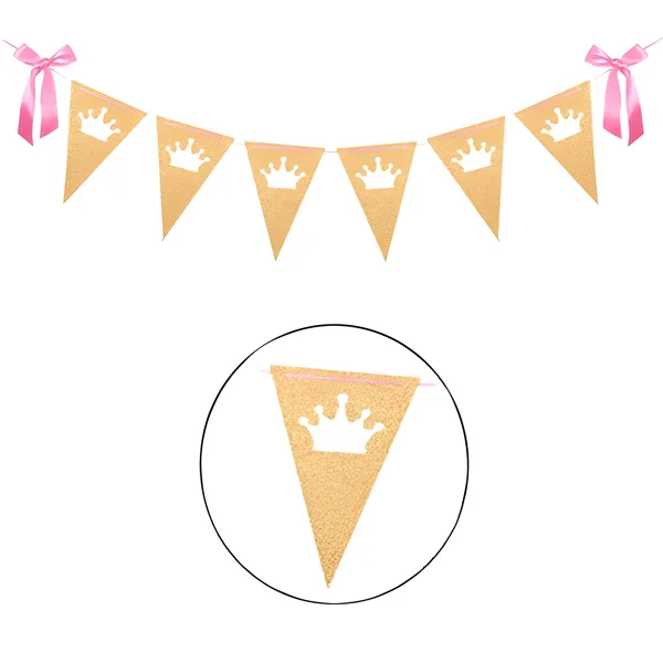 Banderín de Princesas dorado - 2,5 m