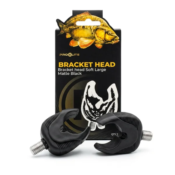 Bracket Head Soft Large Matte Black 2 Units