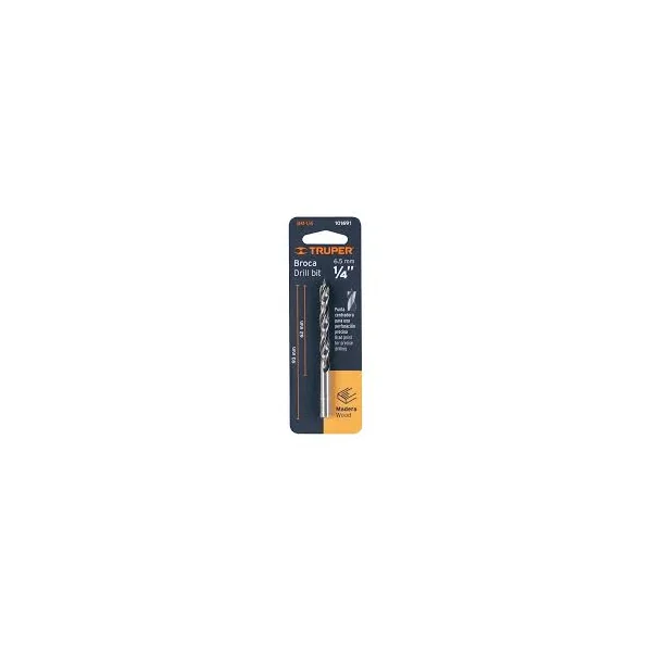BROCA CON PUNTA CENTRADORA PARA MADERA 1/4', TRUPER