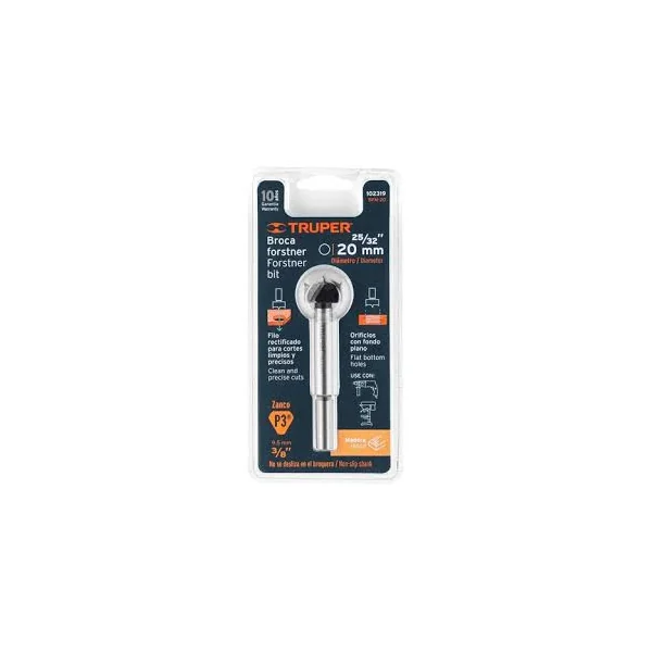 BROCA FORSTNER 20 MM PARA MADERA, TRUPER