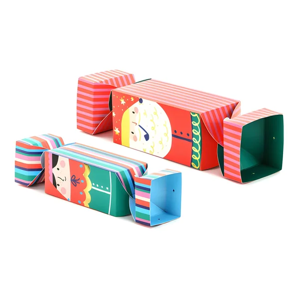 Caja con forma de caramelo navideño - 2 unidades