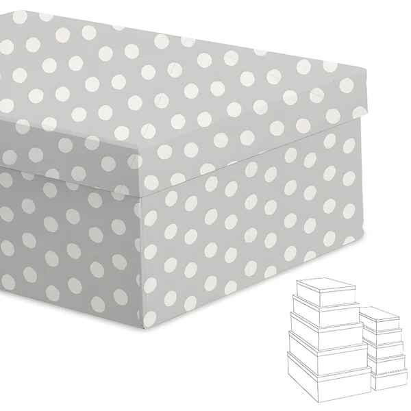 Caja rectangular con topos - 15 unidades - Imagen 2