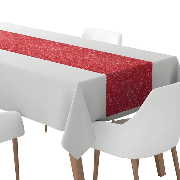 Camino de mesa de 40 cm glitter rojo - 2,50 m