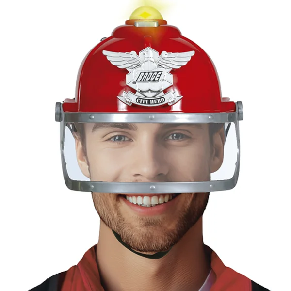 Casco de bombero con sonido y luz