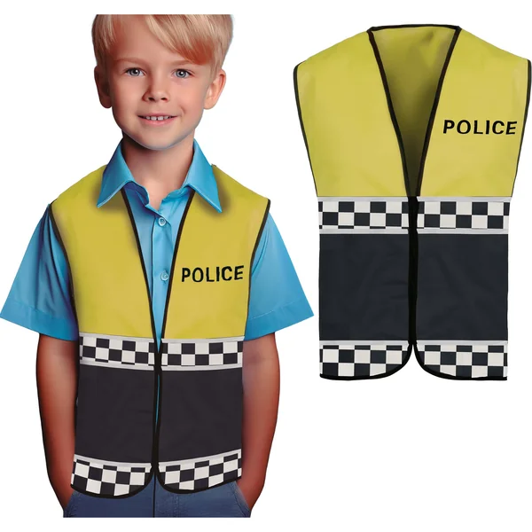 Chaleco policía amarillo infantil