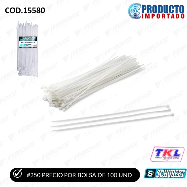 CINTILLO #250 BLANCO( 100 PCS )