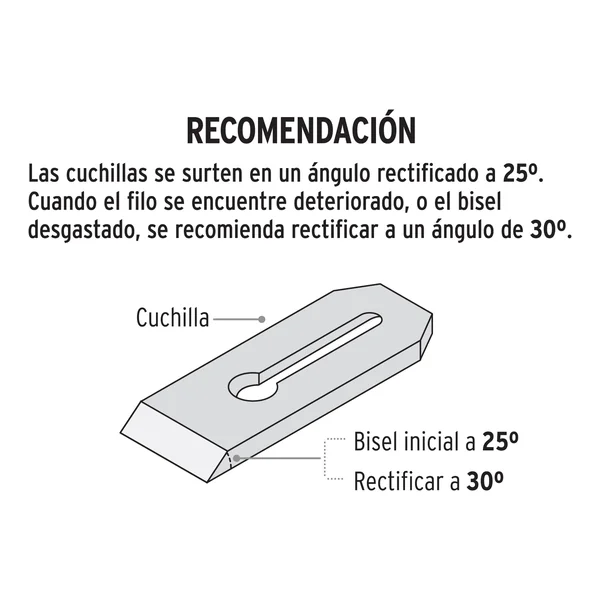 CUCHILLA PARA CEPILLO DE CARPINTERO # 6, TRUPER - Imagen 2