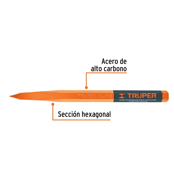 CUÑA PARA CONCRETO DE 7/8', TRUPER - Imagen 2