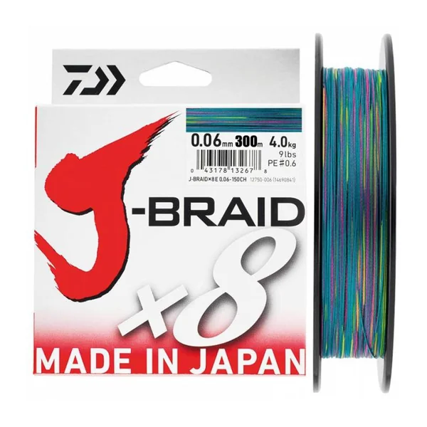 Daiwa J Braid X8 Multicolor