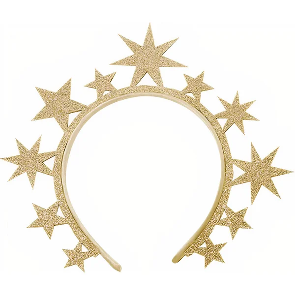 Diadema de estrellas doradas
