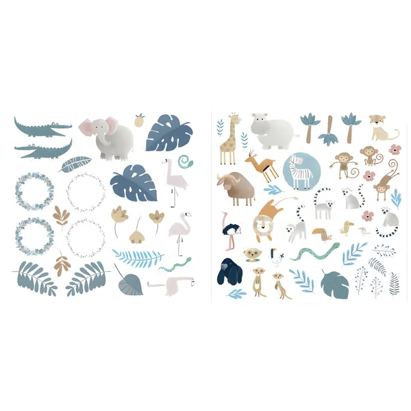 Die cuts de animales safari surtidos