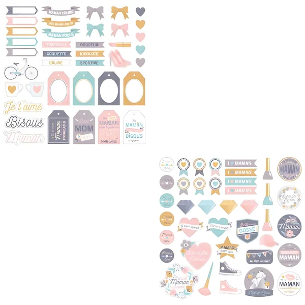 Die cuts de mamá surtidos - 79 unidades