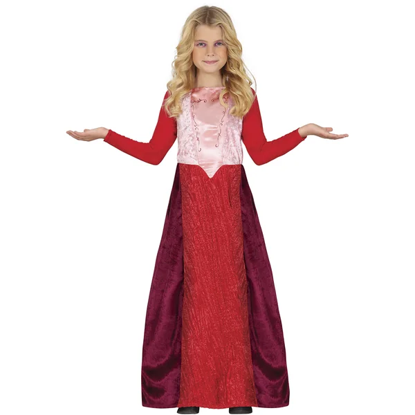 Disfraz de bruja de Salem roja para niña