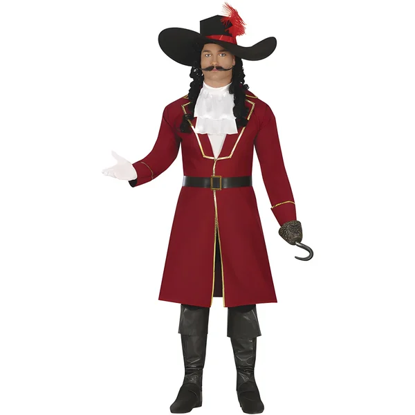 Disfraz de capitán garfio para hombre