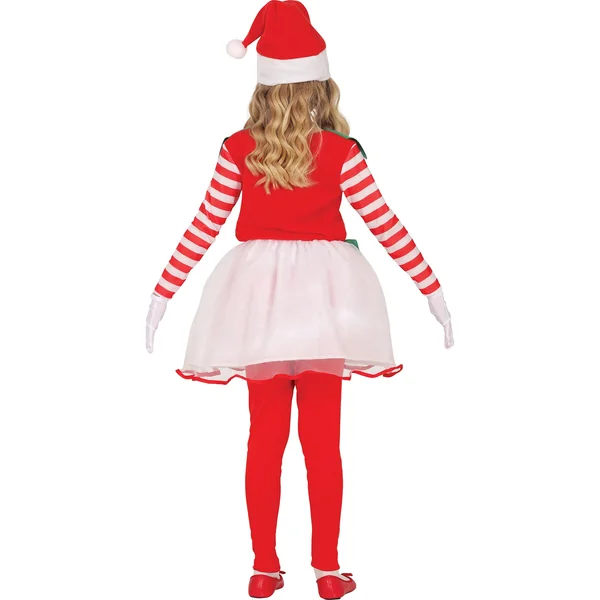 Disfraz de elfo blanco y rojo infantil - Imagen 2