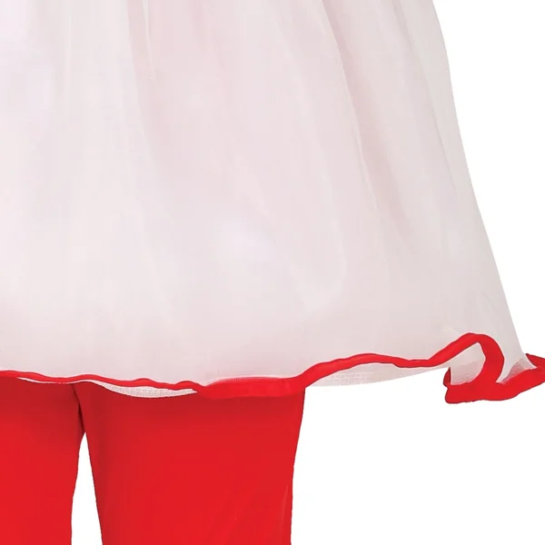 Disfraz de elfo blanco y rojo infantil - Imagen 5