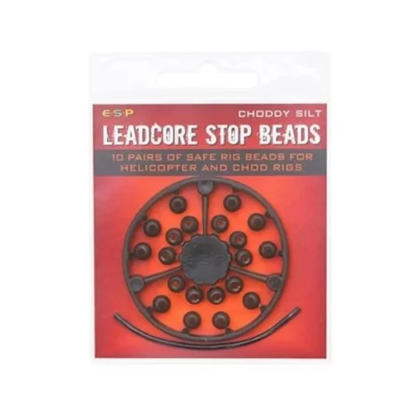 ESP leadcore stop beads negro 20unds