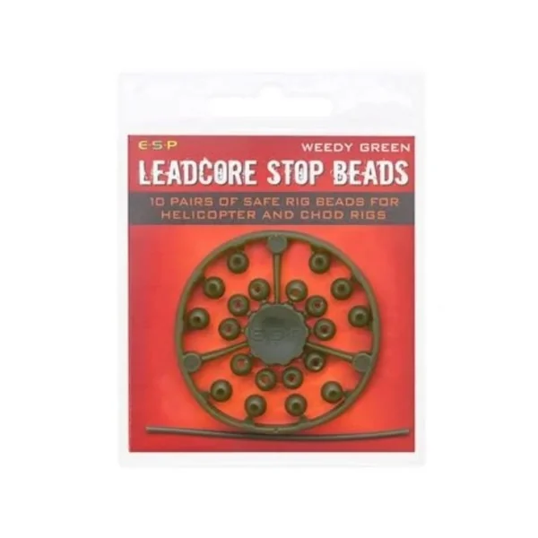 ESP leadcore stop beads verde 20unds