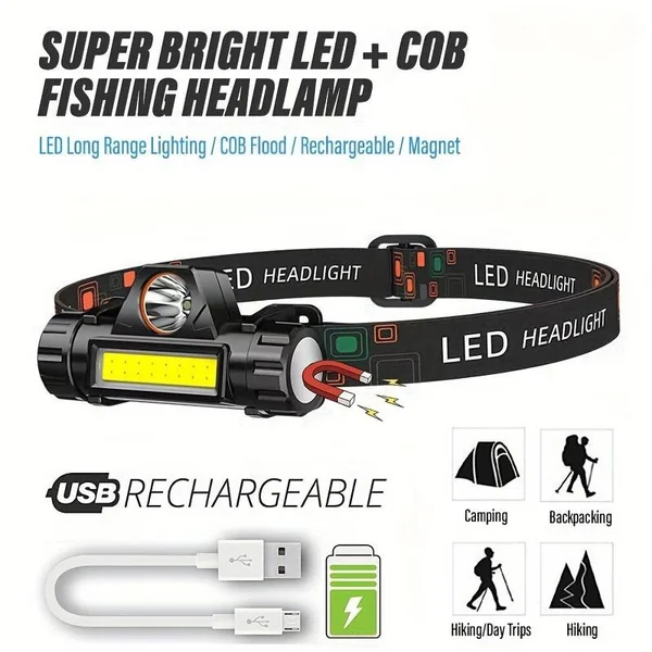 Faro LED Recargable con Ajuste Inteligente