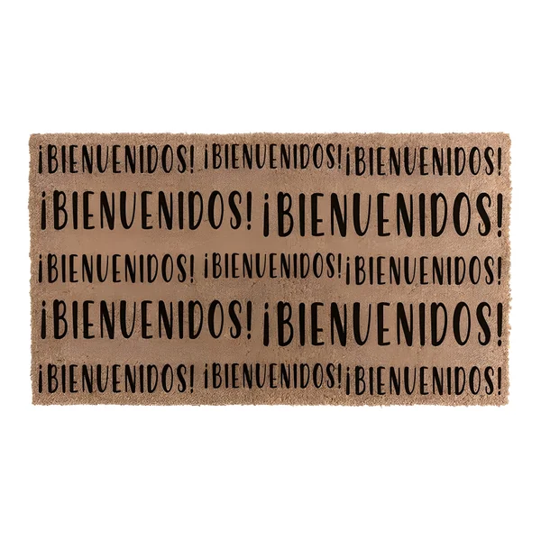Felpudo Bienvenidos negro