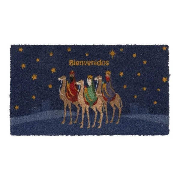 Felpudo de Reyes Magos azul