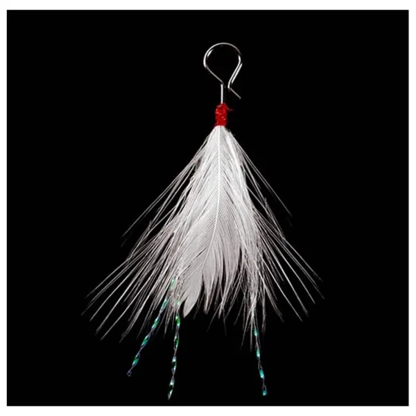 Fishus Hook Feather White 6 Und