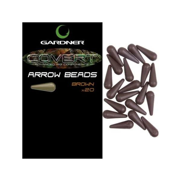 Gardner arrow beads brown 20uds (marrón)