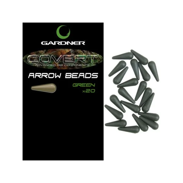Gardner arrow beads green 20uds (verde)