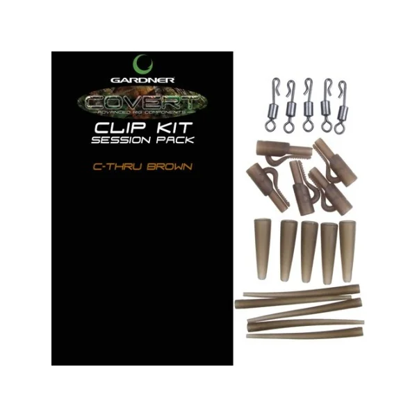 Gardner clip kit session pack c-thru brown 20uds