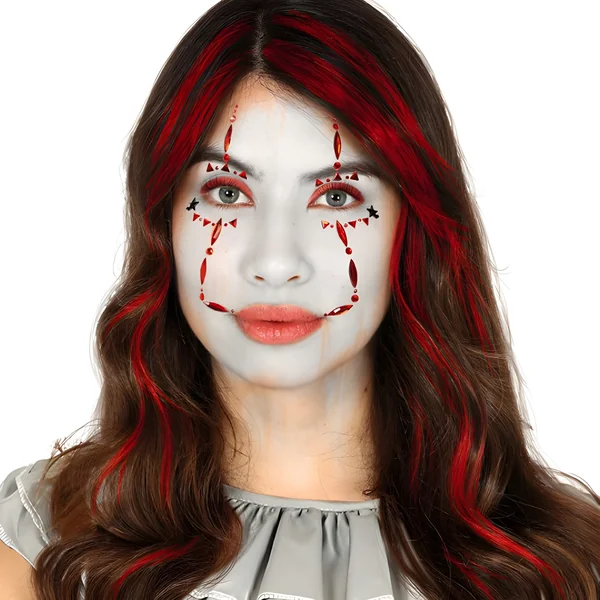 Joyas adhesivas faciales de payaso
