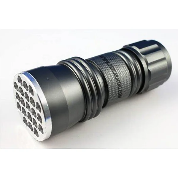 Linterna Aluminio 21 Led - Luz UV