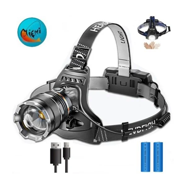 Linterna De Cabeza Recargable Con Sensor XHP9