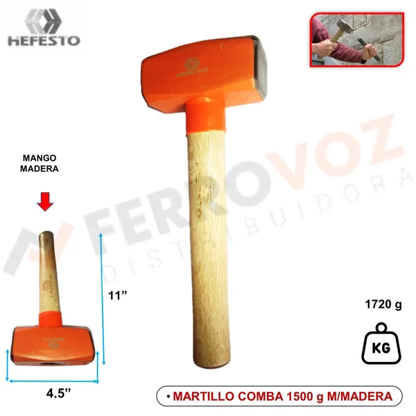 MARTILLO COMBA 1500G M/MADERA