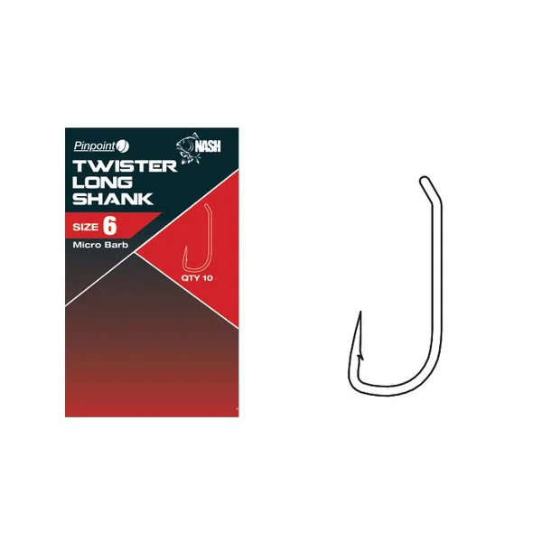 Nash Twister Long Shank Size 4 Barbless