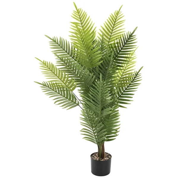 Planta artificial de palmera con macetero negro de 1,40 m