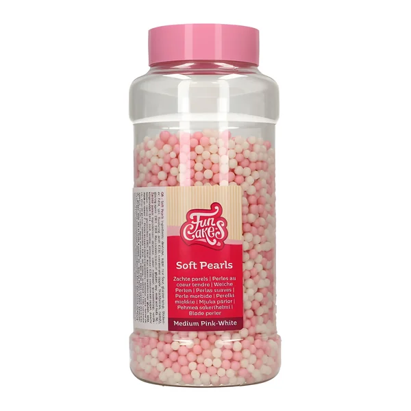Sprinkles de perlas blandas rosa y blanco - 500 g