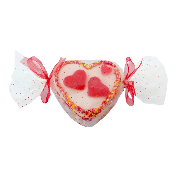 Tarta de chuches mini de nubes corazón de 100 gr