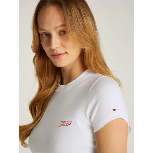 Tommy Jeans Women's Slim Script Crop Top - Imagen 5