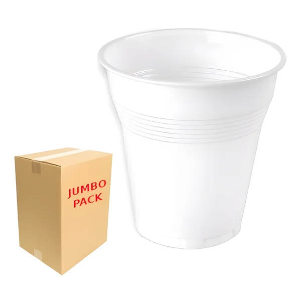 Vasos de 80 ml de plástico blanco - 2880 unidades