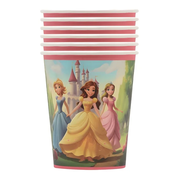 Vasos de Princesas de 9,5 cm - 6 unidades